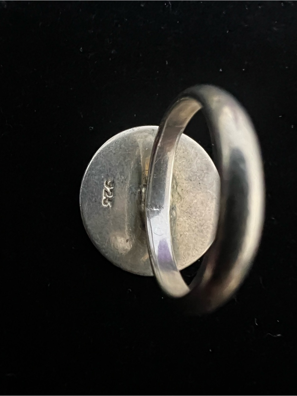 925 STERLING SILVER MONOGRAMED SIGNET RING.  SOLID - Picture 4 of 6